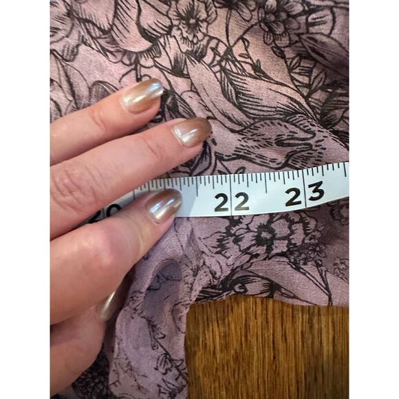 Anthropologie Women’s Sheer Floral Blouse – Light Purple – Size XL – Boho Chic - Picture 7 of 8